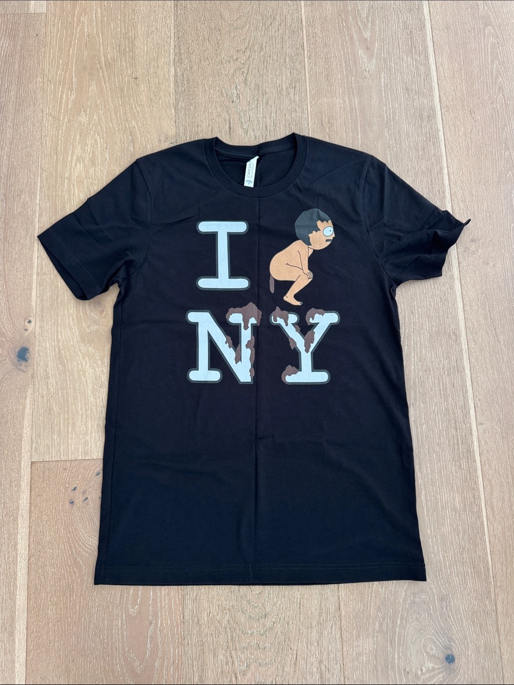 Bella Canvas 'I 💩 NY' Randy Marsh Short Sleeve Tee Black Adult Medium